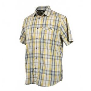 Kavu Men's Short‎ Sleeve Button-Up Shirt Yellow Plaid Preppy Casual Beach XL